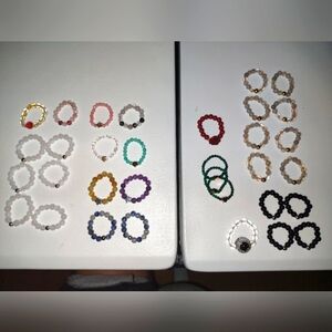 Genuine Crystal beaded rings Lot